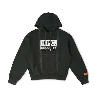 Heron Preston HPC Security Tape Hoodie Black Pullover Sweatshirt Men HMBB024F23JER0091001