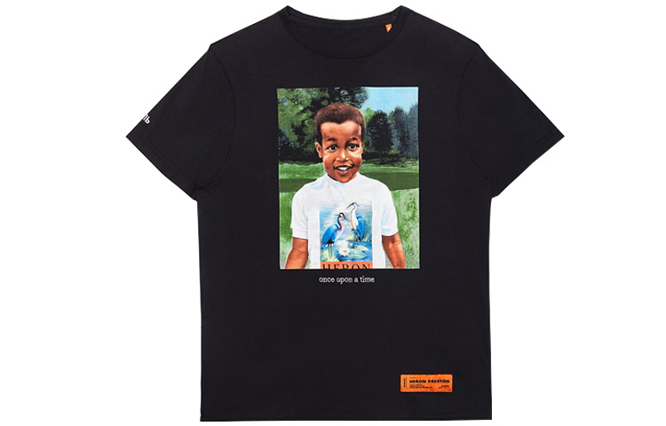 HERON PRESTON Kids Portrait Graphic Tee Black . HMAA011S209140191088