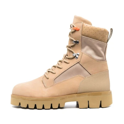 Heron Preston Leather Lace-Up Boots 'Brown'