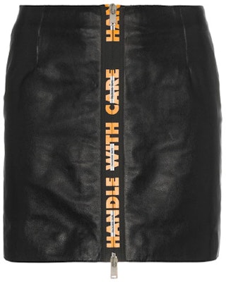 HERON PRESTON Leather Zip Mini Skirt Black HWCC001E186720021019 Buy HERON PRESTON Leather Zip Mini Skirt Black HWCC001E186720021019