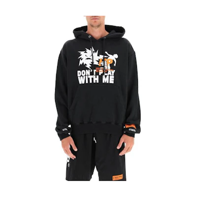 Heron Preston Letter Logo Graphic Hoodie Black 212739UFE0000041001