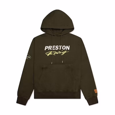 Heron Preston Letter Logo Olive Green Hoodie () HMBB024S23JER0085501