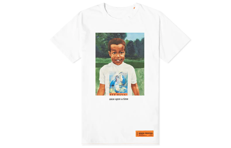 Heron Preston Little Boy Portrait White Graphic Tee Mens. HMAA011S209140190188