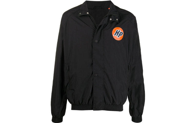 Heron Preston Logo Print Buckle Jacket Black HMEB007F20FAB00110011001