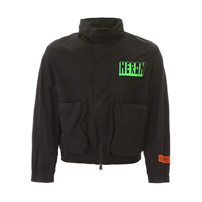 Heron Preston Logo Printed Zip Jacket Black HMEA038S208760131040