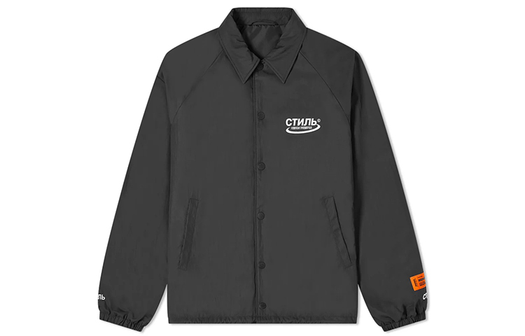 Heron Preston Logo Shirt Jacket Deep Gray HMEA004R21FAB0011001