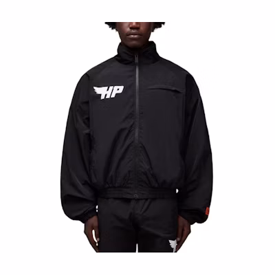 Heron Preston Logo Stand Collar Black Jacket for Men HMBD009F23FAB0011001