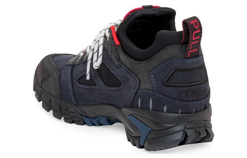 Lookbook Heron Preston Baskets Basses ''Cuir Bleu'' HMIA007F198450251000Blue