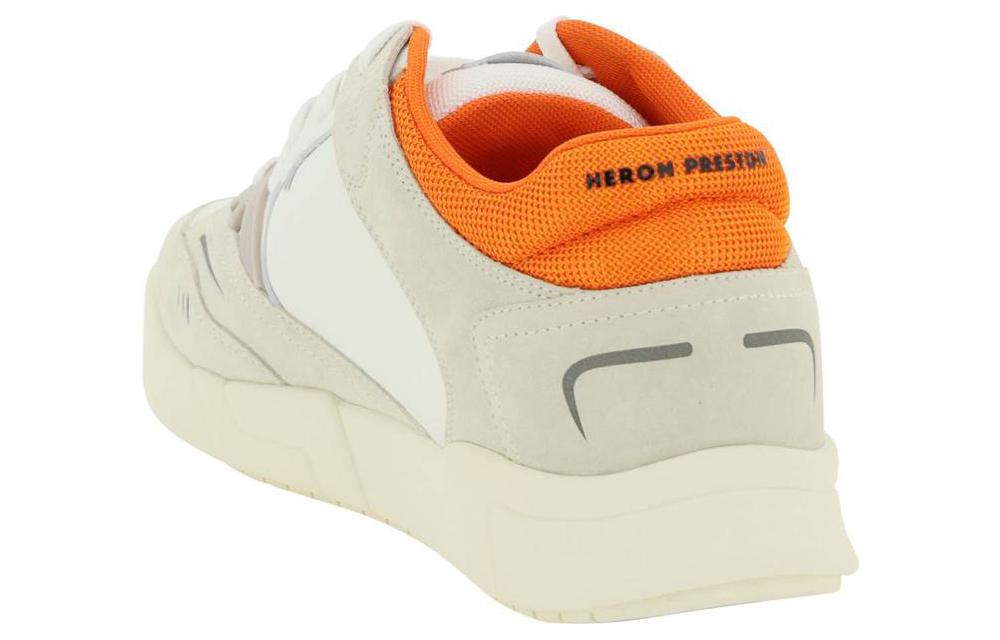 Shop Heron Preston Baskets Basses ''Orange Blanc'' HMIA025F22LEA0012001