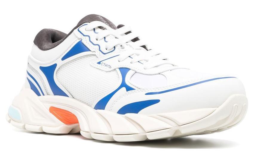 Order HERON PRESTON 織物皮革 綁帶圓頭 低筒 運動休閒鞋 男款 白藍色