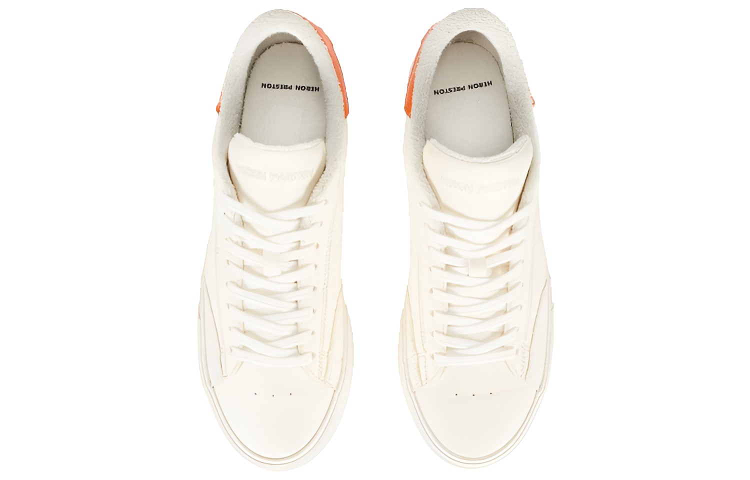 Lookbook Sneaker Basse Cuir Heron Preston ''Blanc Orange'' HMIA017S22LEA0010120