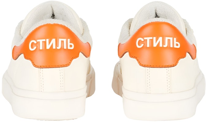 Heron Preston Low Top Leather Sneaker 'White Orange' HMIA017S22LEA0010120 Shop Heron Preston Low Top Leather Sneaker 'White Orange' HMIA017S22LEA0010120