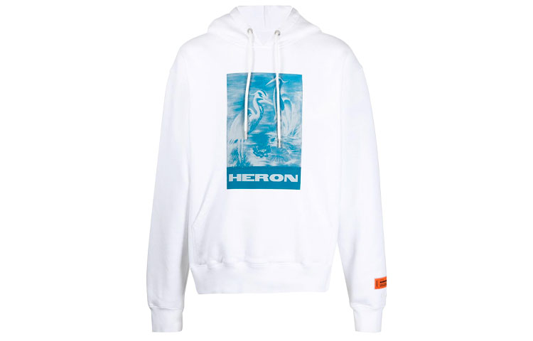 Heron Preston Minimal Graphic Hoodie White () HMBB015R21JER0020145