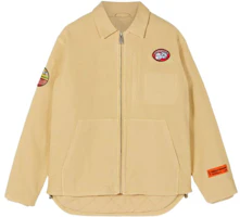 Heron Preston Patch Tape Canvas Zip Jacket Beige Fashion Outerwear HMEA062S22FAB0026100 Heron Preston Patch Tape Canvas Zip Jacket Beige Fashion Outerwear HMEA062S22FAB0026100