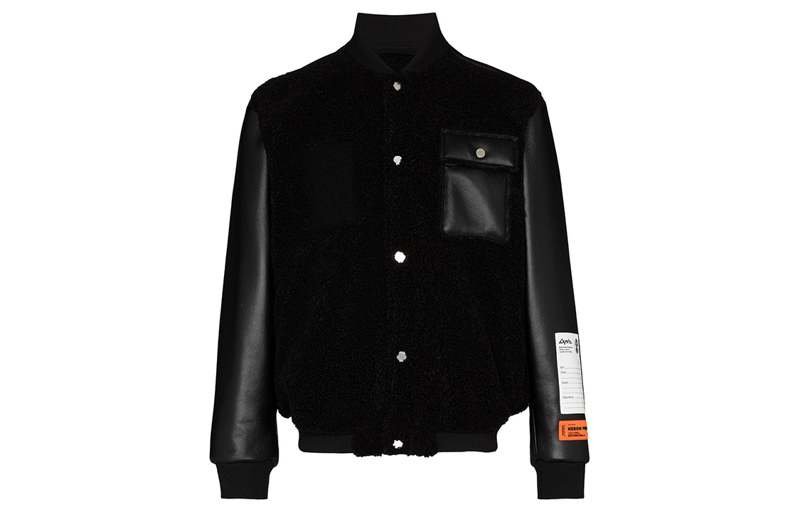 Heron Preston Patchwork Bomber Jacket Black HMEA050F20FAB0011000