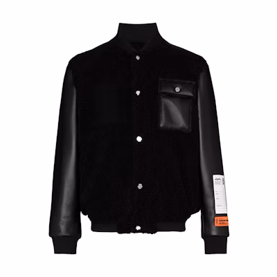 Heron Preston Patchwork Bomber Jacket Black HMEA050F20FAB0011000