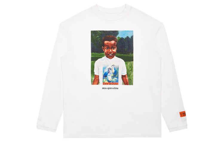 Heron Preston Photo Boy Oversized Crewneck Sweatshirt White () hmab012s209130190188