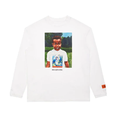 Heron Preston Photo Boy Oversized Crewneck Sweatshirt White () hmab012s209130190188
