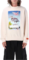 Heron Preston Pink Long Sleeve Crewneck Sweatshirt with Bird Graphic - Men HMBA020F23JER0033037 Heron Preston Pink Long Sleeve Crewneck Sweatshirt with Bird Graphic - Men HMBA020F23JER0033037