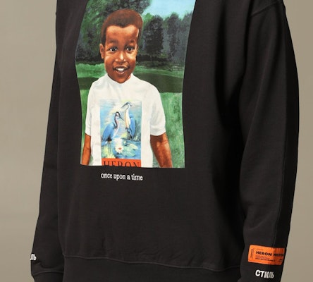 헤론 프레스톤 초상화 프린트 블랙 긴팔 맨투맨 HMBA007S208960191088 Details for 헤론 프레스톤 초상화 프린트 블랙 긴팔 맨투맨 HMBA007S208960191088