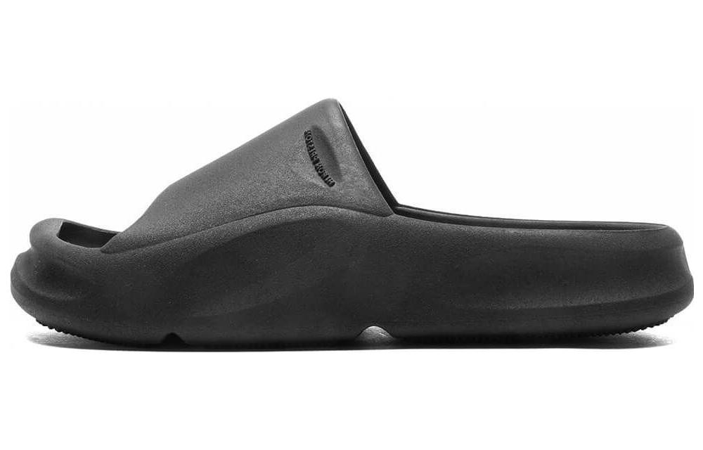 Buy 赫伦·普雷斯顿 黑色橡胶厚底拖鞋 HMIC004C99MAT0011000