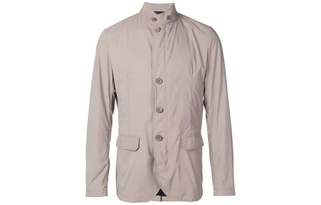 Heron Preston Slim Fit Button-Up Jacket Gray Brown GA0088U122402400