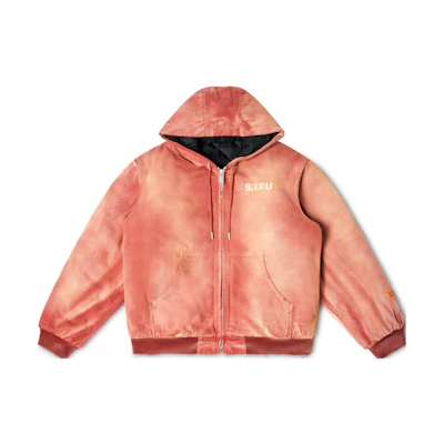 Heron Preston Solid Color Hoodie Jacket Light Red HMEA093F23FAB0012501