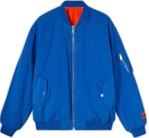 Heron Preston Solid Color Oversized Zip Jacket Unisex Blue HMEH007F22FAB0024500 Heron Preston Solid Color Oversized Zip Jacket Unisex Blue HMEH007F22FAB0024500