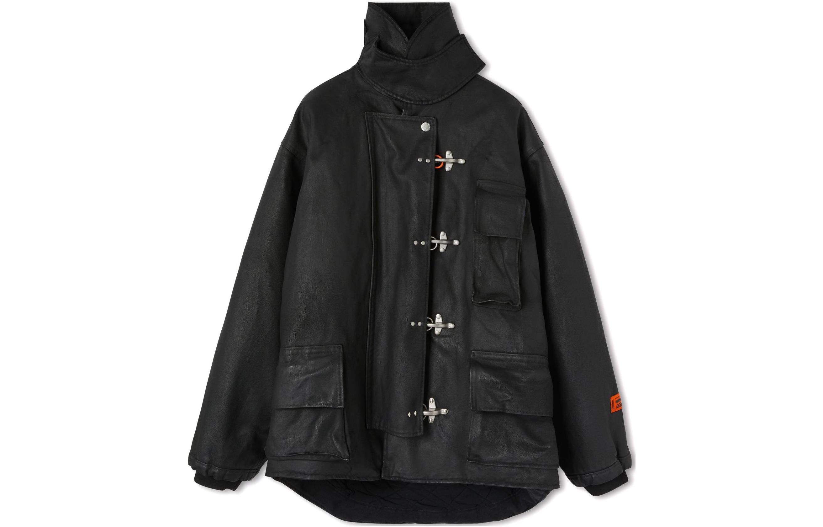 Heron Preston Solid Color Zip High-Neck Long-Sleeve Loose Jacket HMEA085F22FAB0011000