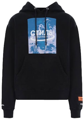 ヘロンプレストン SS21 ブラック ロゴプリント ドローストリングフーディー HMBB015R21JER0011049 Order ヘロンプレストン SS21 ブラック ロゴプリント ドローストリングフーディー HMBB015R21JER0011049