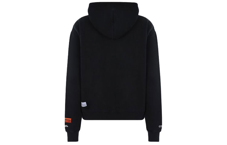 Lookbook 헤론 프레스톤 SS21 블랙 로고 프린트 드로스트링 후디 HMBB015R21JER0011049