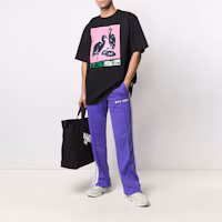 Lookbook HERON PRESTON SS21 黑粉鶴印花圓領短袖上衣 HMAA020R21JER0031030