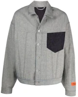 Heron Preston SS21 Contrast Pocket Denim Jacket Grey HMYE011S21DEN0014700 Heron Preston SS21 Contrast Pocket Denim Jacket Grey HMYE011S21DEN0014700