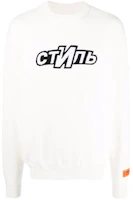 Heron Preston SS21 Letter Graphic Crewneck Long Sleeve Sweatshirt White HMHE006F21KNI0030401 Heron Preston SS21 Letter Graphic Crewneck Long Sleeve Sweatshirt White HMHE006F21KNI0030401