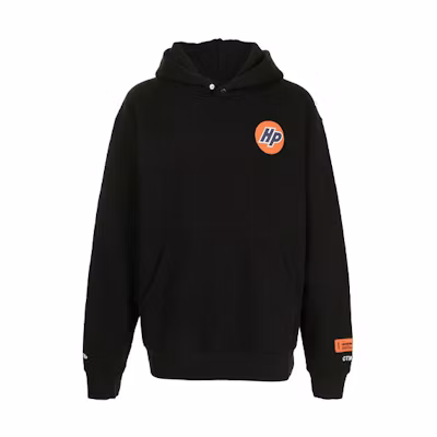 Heron Preston SS21 Logo Patch Hoodie Black HMBB010F20JER0041001