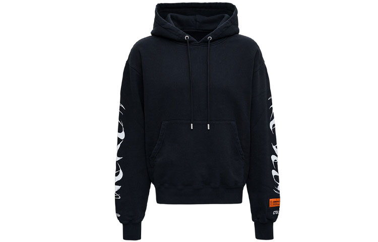 Order HERON PRESTON SS21 Logo Print Black Hoodie Fashion HMBB017F21JER0041001