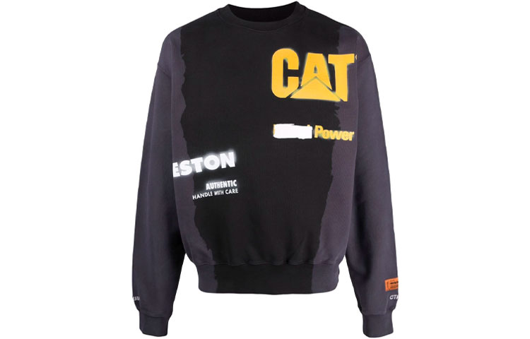 Heron Preston SS21 Logo Print Crewneck Pullover Sweatshirt Men’s Grey HMBA016S21JER0051018