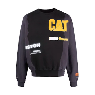 Heron Preston SS21 Logo Print Crewneck Pullover Sweatshirt Men’s Grey HMBA016S21JER0051018