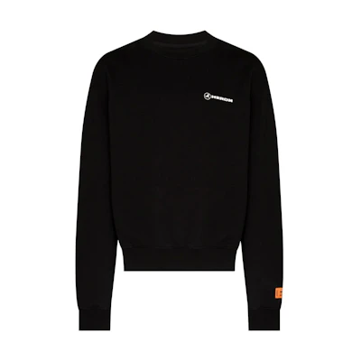 Heron Preston SS22 Colorblock Logo Tape Long Sleeve Sweatshirt Black Men’s HMBA016S22JER0051001