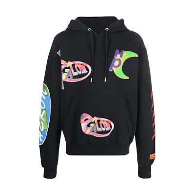 Heron Preston SS22 Geometric Logo Print Hoodie Men’s Black HMBB017S22JER0031045