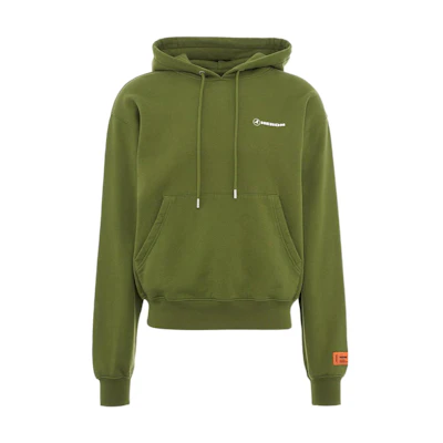 Heron Preston SS22 Green Logo Print Pullover Hoodie Long Sleeve HMBB017S22JER010550121