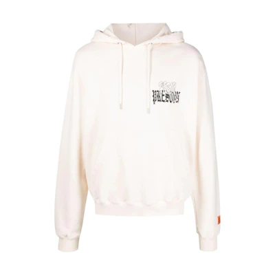 Heron Preston SS22 Logo Print Hoodie Men’s Off-White Long Sleeve HMBB017S22JER0040345