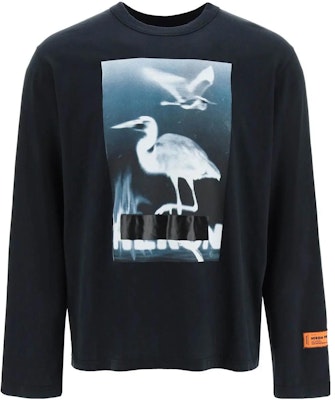 헤론 프레스턴 SS23 그래픽 프린트 긴팔 스웨트셔츠 블랙 HMAB026S23JER0011001 Order 헤론 프레스턴 SS23 그래픽 프린트 긴팔 스웨트셔츠 블랙 HMAB026S23JER0011001