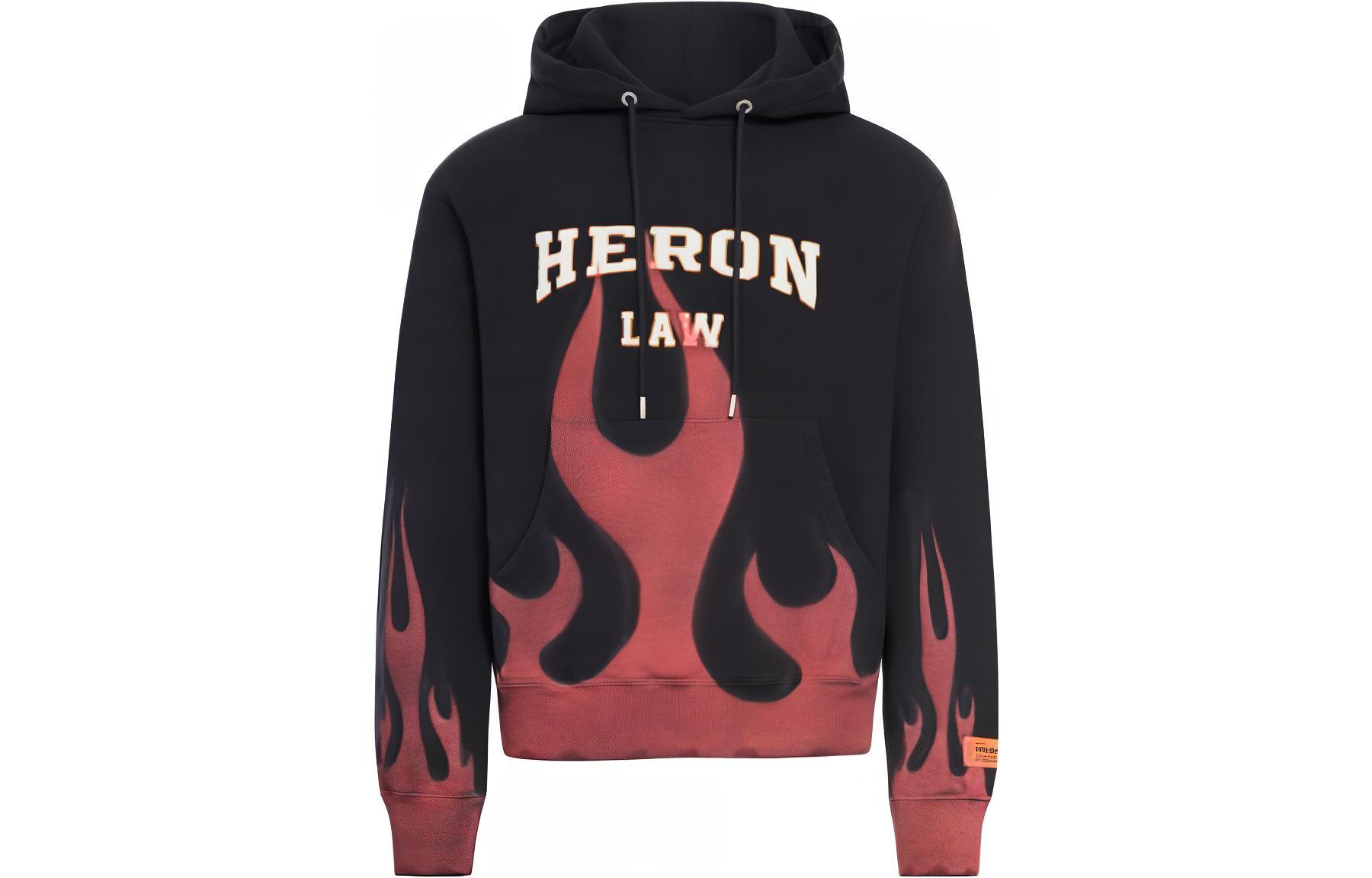 Heron Preston SS23 Graphic Print Pullover Hoodie Black HMBB024S23JER0061025