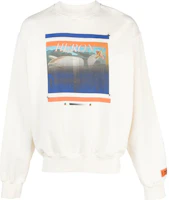 Heron Preston SS23 Scenic Bridge Print White Pullover Sweatshirt Mens HMBA020S23JER0040146 Heron Preston SS23 Scenic Bridge Print White Pullover Sweatshirt Mens HMBA020S23JER0040146