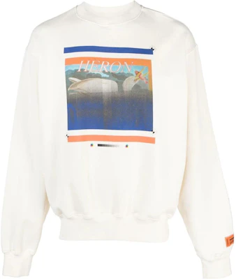 Heron Preston SS23 Scenic Bridge Print White Pullover Sweatshirt Mens HMBA020S23JER0040146 Buy Heron Preston SS23 Scenic Bridge Print White Pullover Sweatshirt Mens HMBA020S23JER0040146