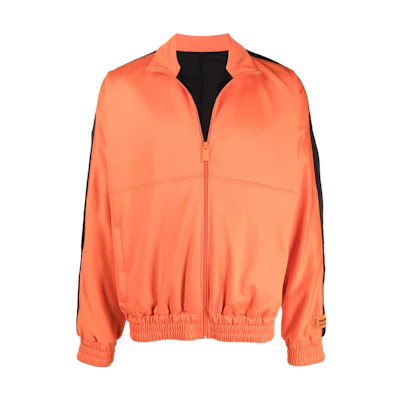 Heron Preston Striped Colorblock Zip Jacket Orange HMBD004C99JER0012200