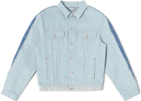 Heron Preston Washed Inside-Out Denim Jacket Light Blue Long Sleeve HMYE013F23DEN0014500 Heron Preston Washed Inside-Out Denim Jacket Light Blue Long Sleeve HMYE013F23DEN0014500