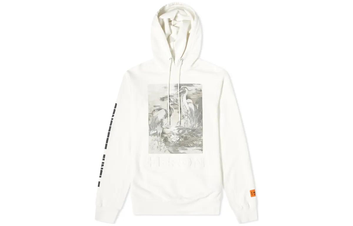 Heron Preston White Letter Pullover Hoodie Long Sleeve HMBB007S208960220188