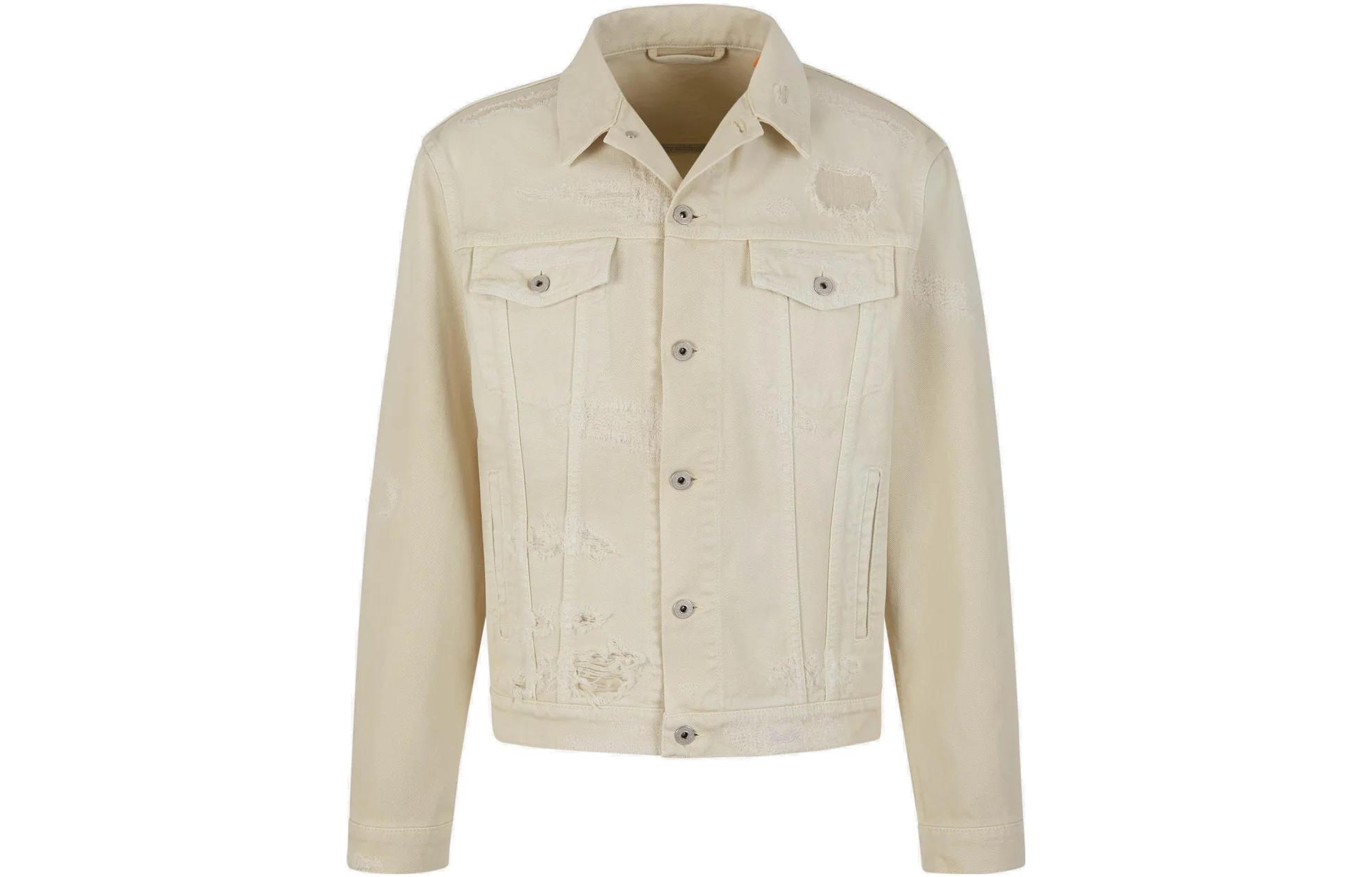 Heron Preston White Solid Color Long-Sleeve Jacket for Men HMYE012F23FAB0010400